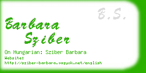 barbara sziber business card